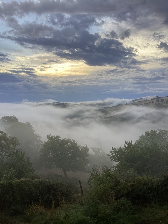 Vue depuis la chambre d' hôtes "un petit bout du monde"