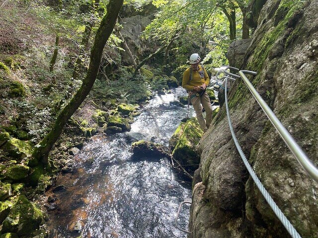 via ferrata à St georges en Couzan